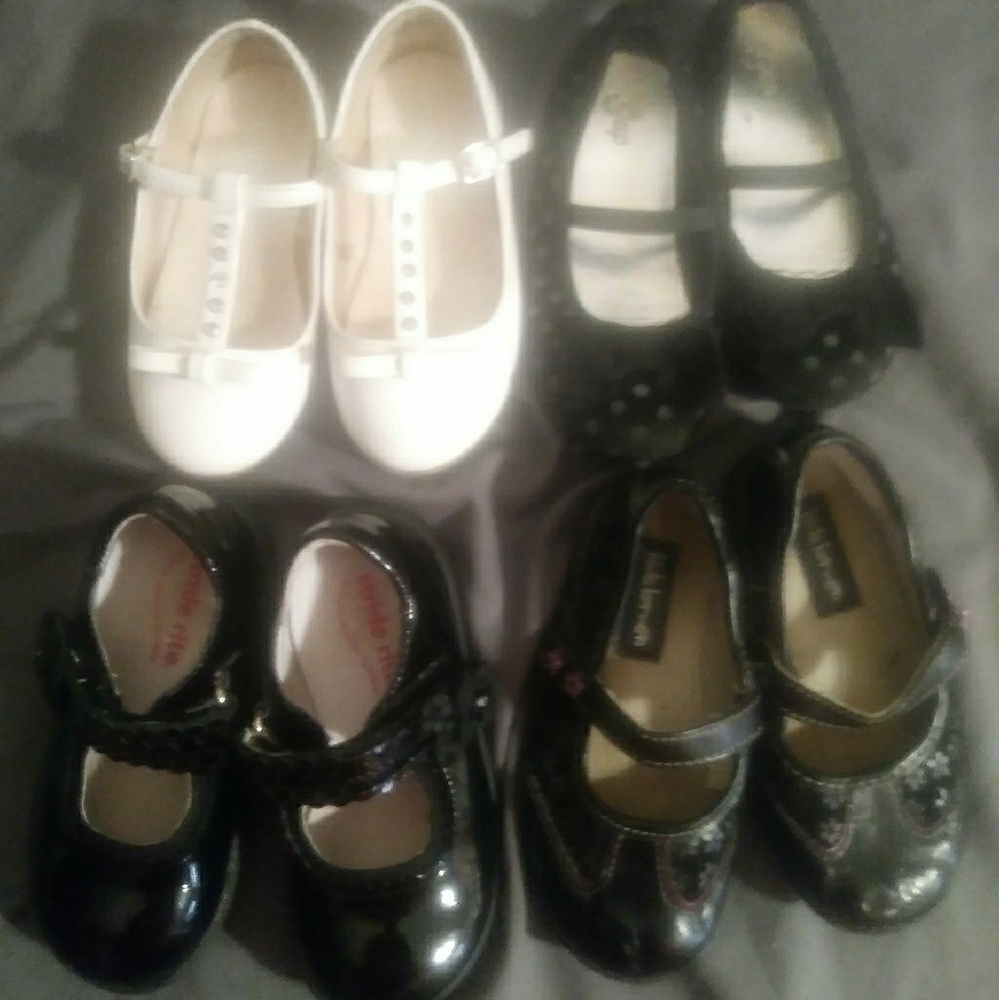 🛑  (4) pairs girls dress shoes, dressy, bundle